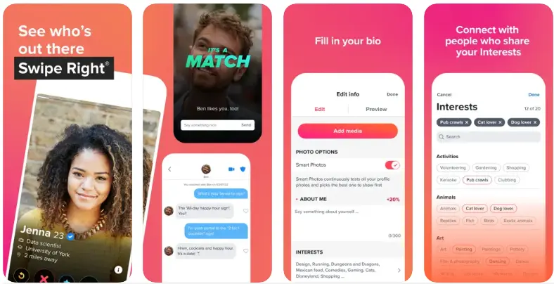 Tinder dating app