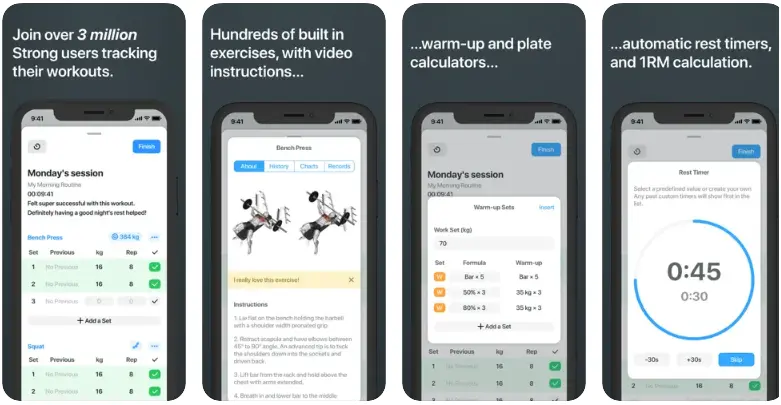 Strong Workout Tracker Gym Log Fitness App