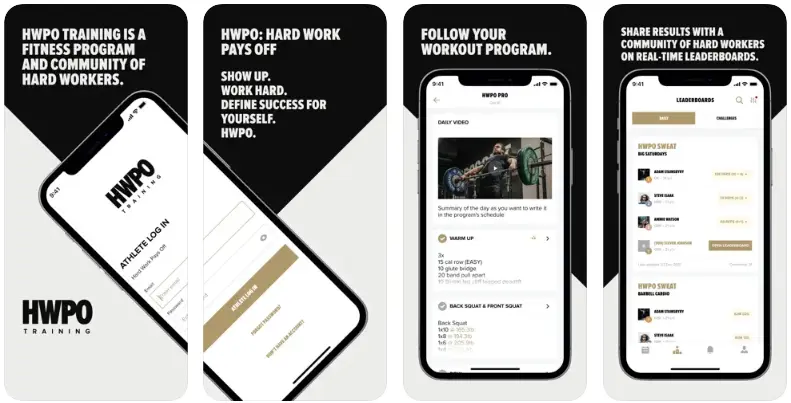 HWPO Training Fitness App