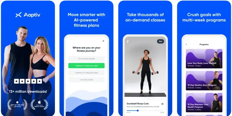 Aaptiv Fitness Apps