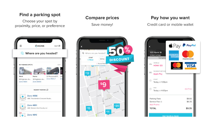 7.   HonkMobile – Most Trusted Parking App