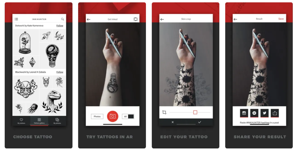 inkhunter top tatto design apps