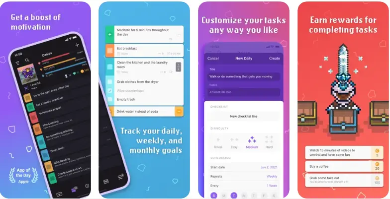 Habitica habit tracker app