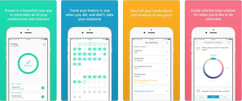  Round-Minimalistic Medication Reminder App