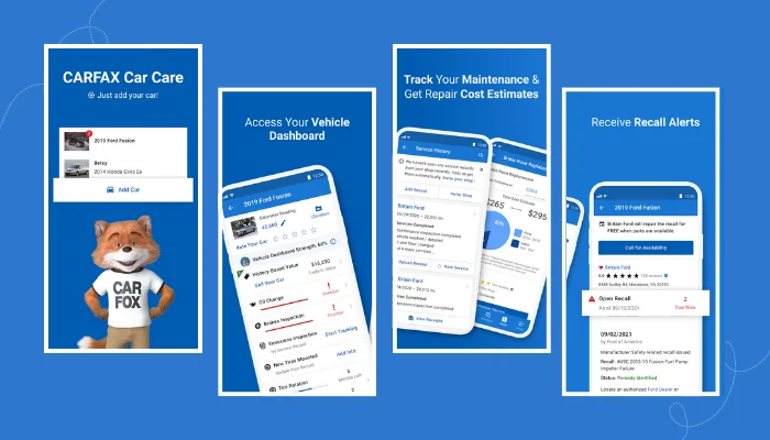 1.   CARFAX Car Care – Leading Car Maintenance App