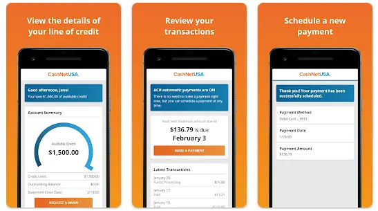 CashNetUSA cash advance app