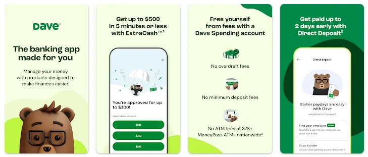 Dave cash advance app