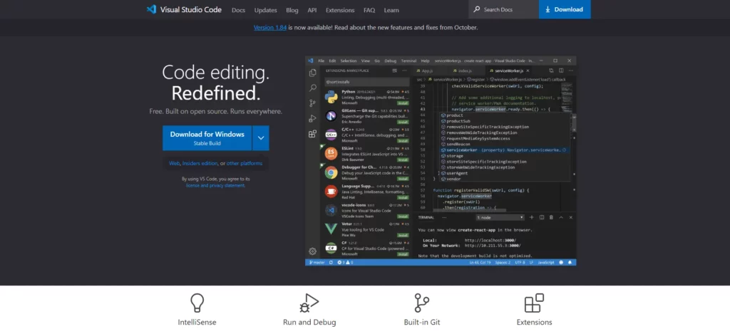 Visual Studio – Most Popular Code Editor