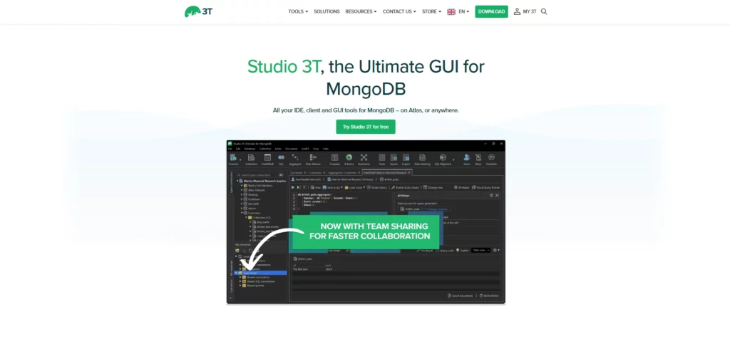 Studio 3T – Ultimate GUI for MongoDB