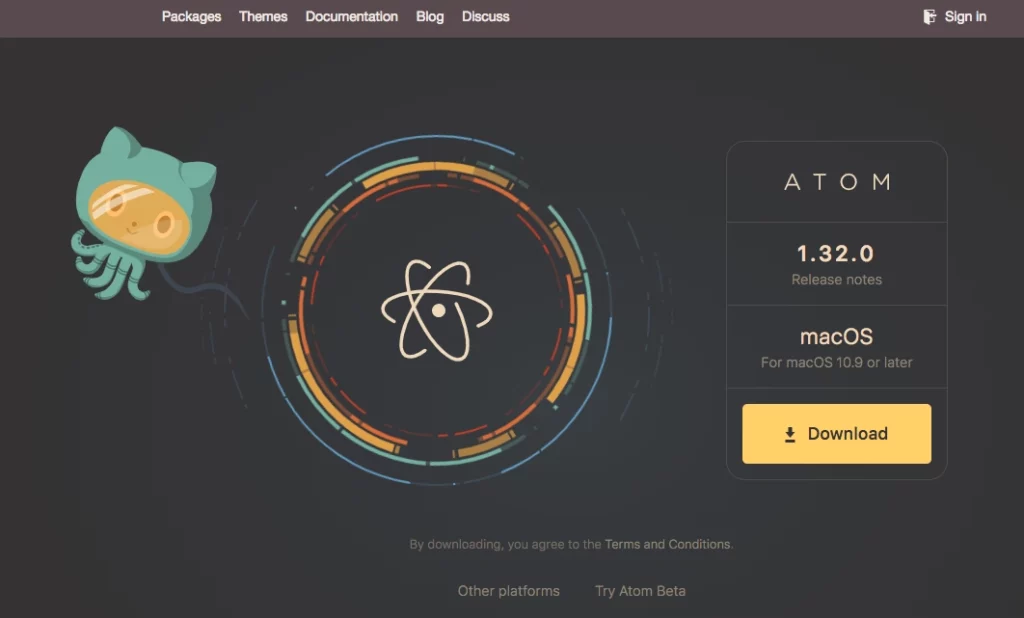 Atom software development tool