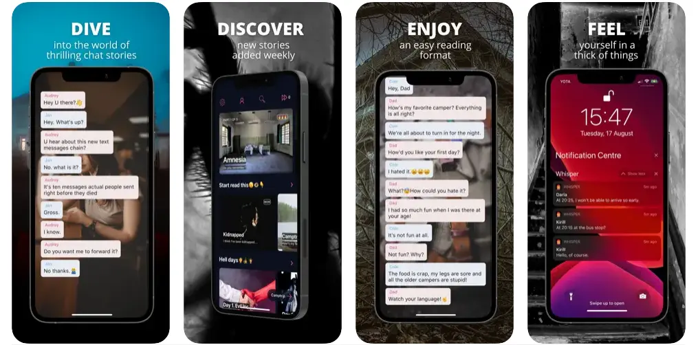 Whisper scary chat app