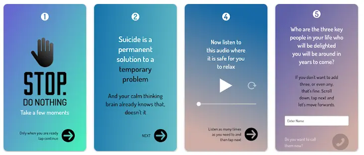 Better Stop Suicide mental healthcare app