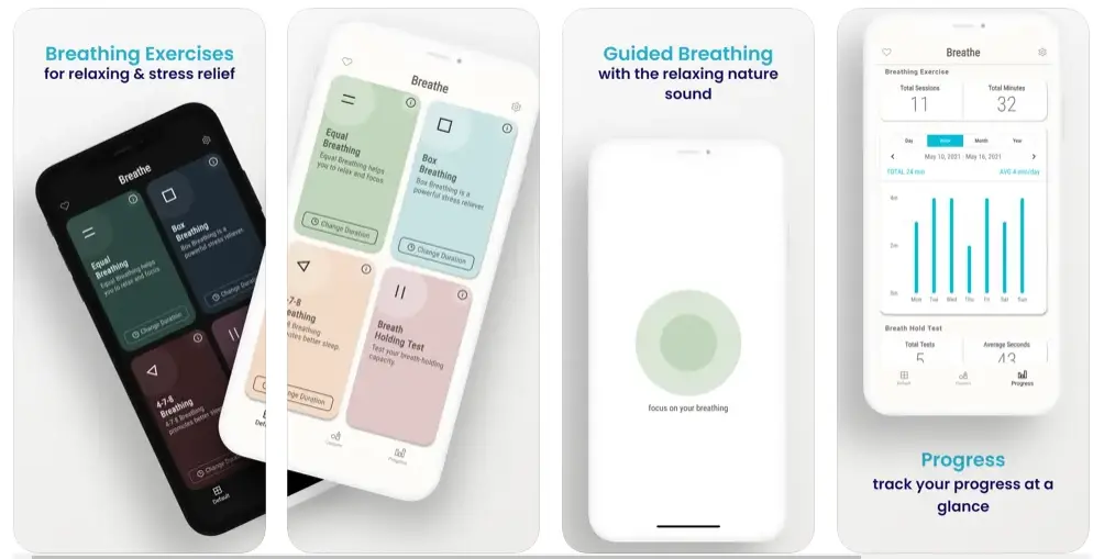 Breathe: relax & focus Mental Health App