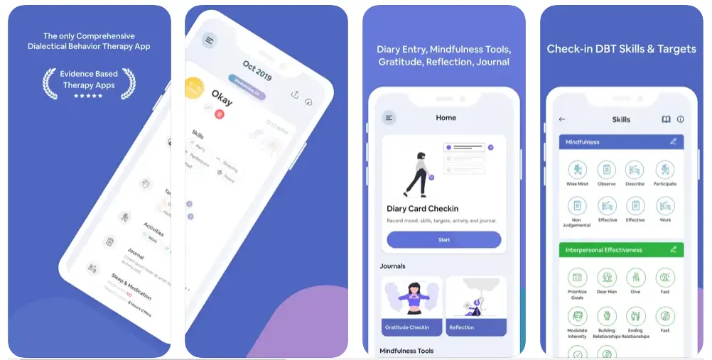 DBT Coach Guided Therapy mental healthcare app