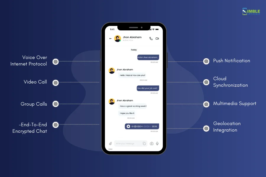 Features to include in chat app