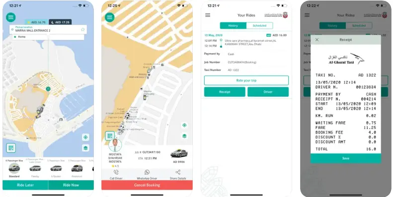 Abu Dhabi Taxi ride sharing app