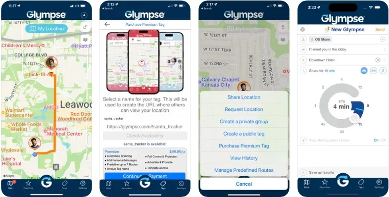 Glympse Location Tracking App 