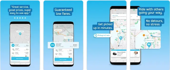 Via ride sharing app