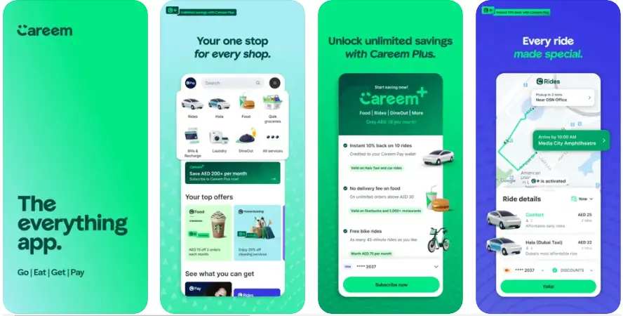 Careem taxi booking app