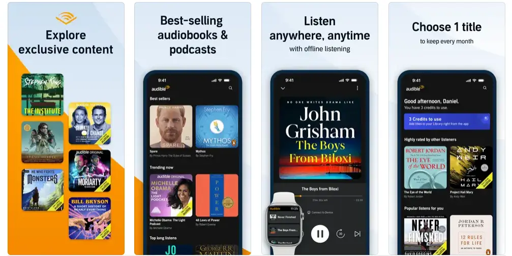 3. Audible Educational App for Professionals