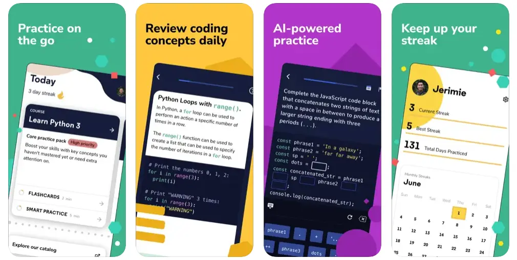 5. Codecademy Educational App for Professionals