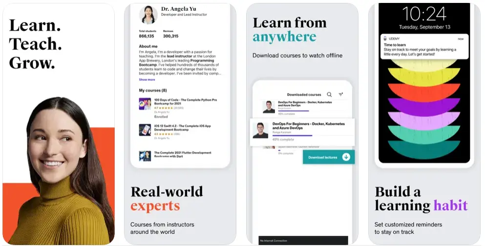 6. Udemy Educational App for Students