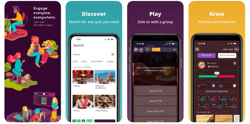 7. Quizizz Educational App for Students