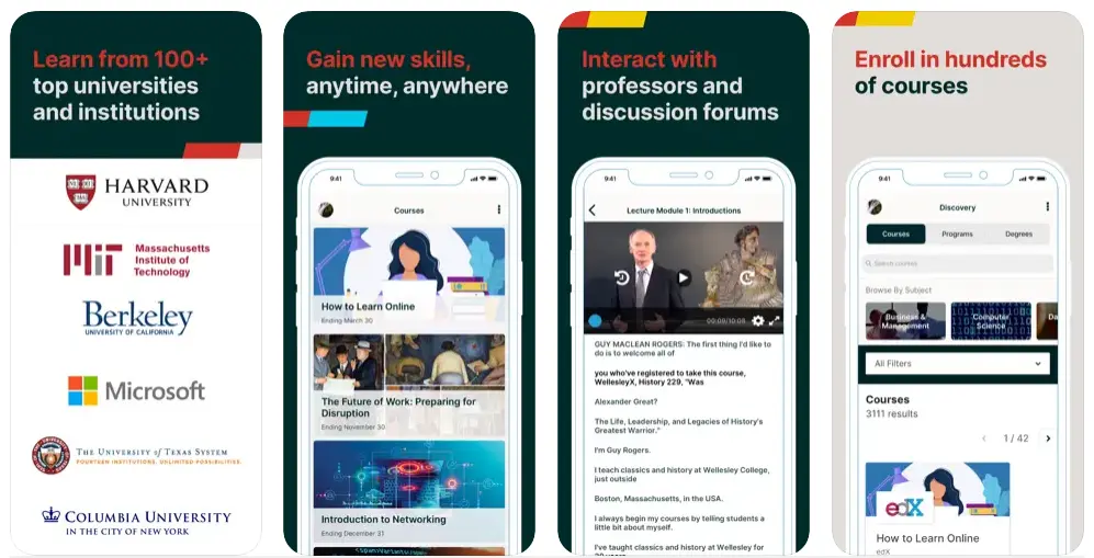 9. edX Educational App for Students