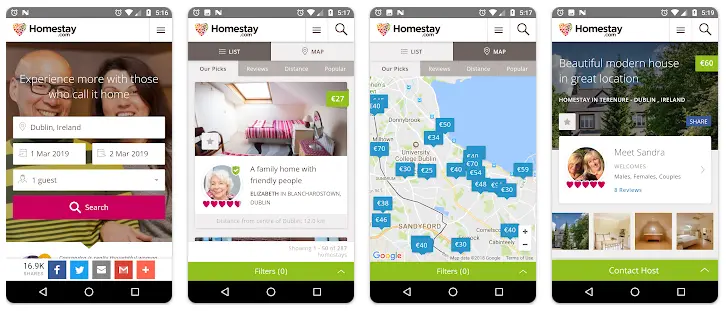 Homestay.com Airbnb Apps 