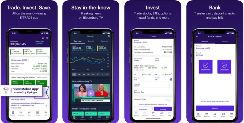 E*TRADE investment app