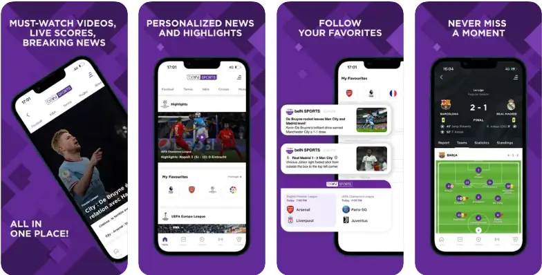 beIN SPORTS app soccer app 