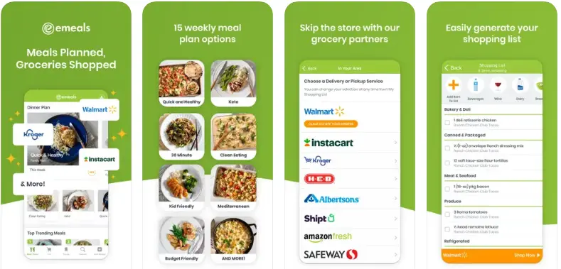 eMeals Meal Planning App