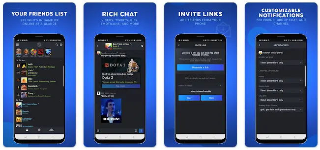 Steam Chat app like discord