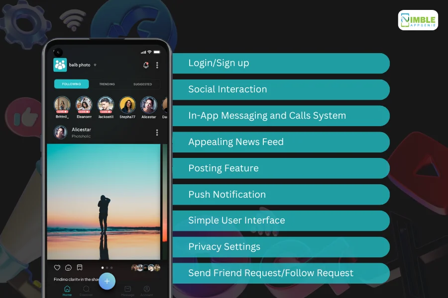 Basic Features of Social Media Apps