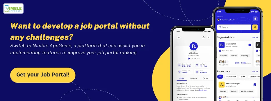 Want to develop a job portal without any challenges