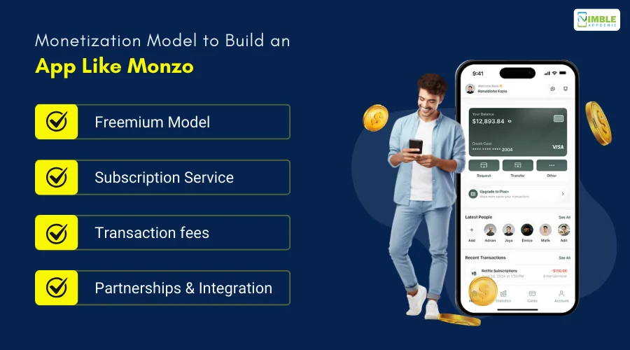 Monetization Model to Build an App Like Monzo