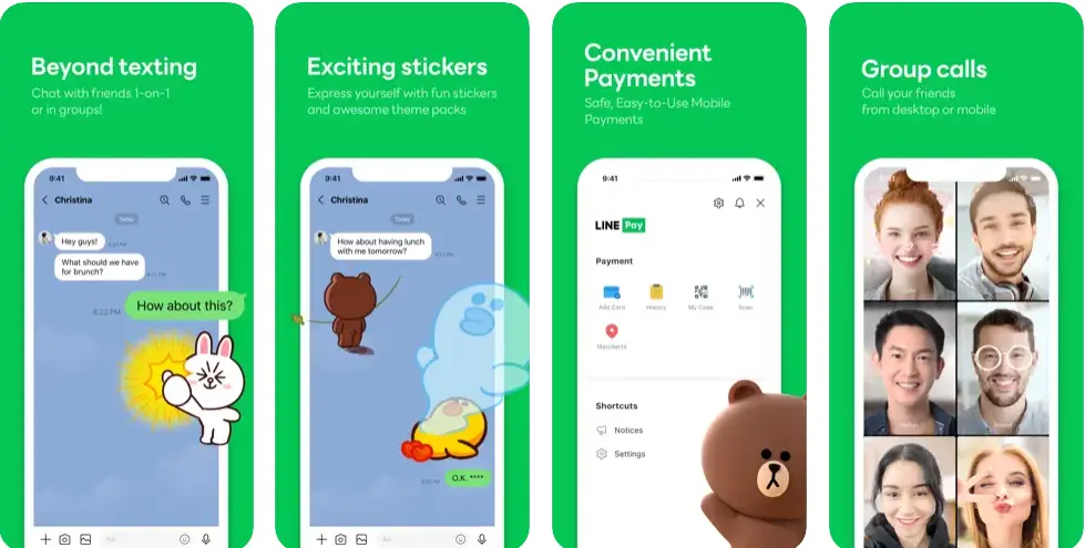 Line social media platforms