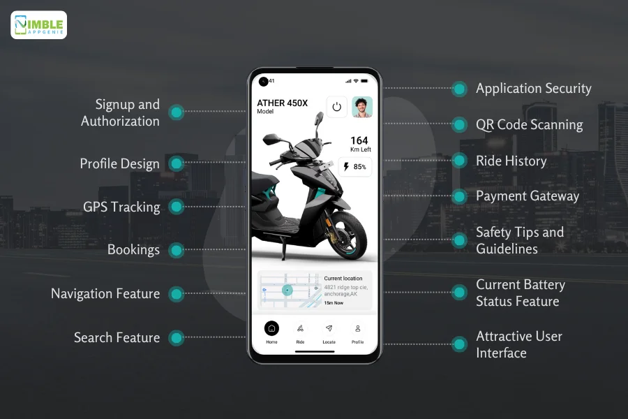 Basic Features for Electric Scooter App