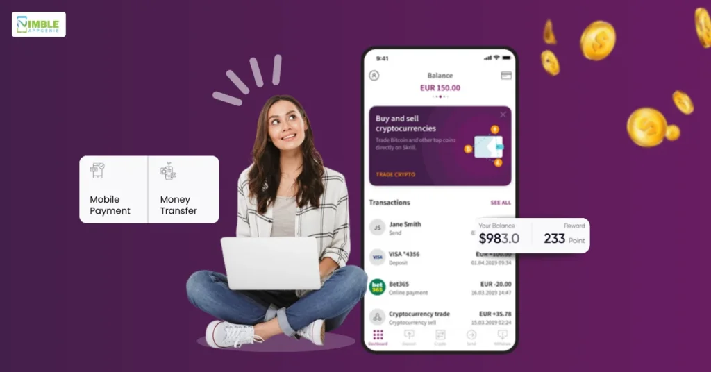 Skrill mobile app and card