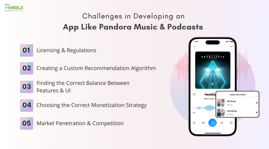 Challenges in Developing an App Like Pandora Music & Podcasts