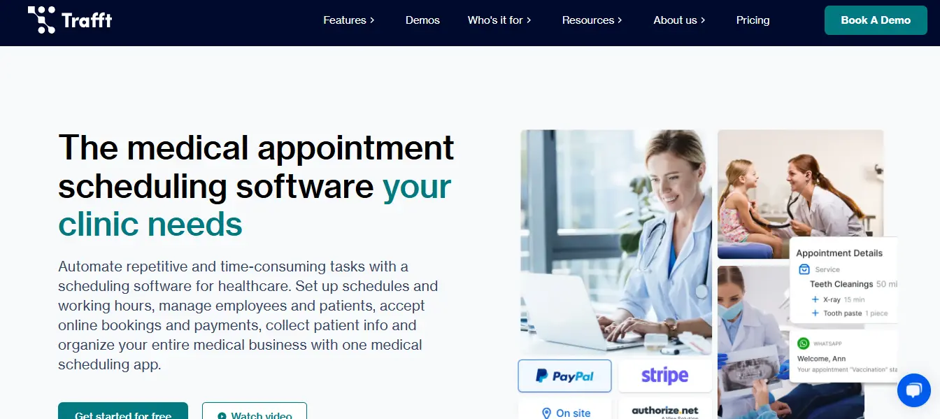 Trafft- medical appointment scheduling software