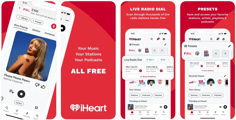 iHeart music app