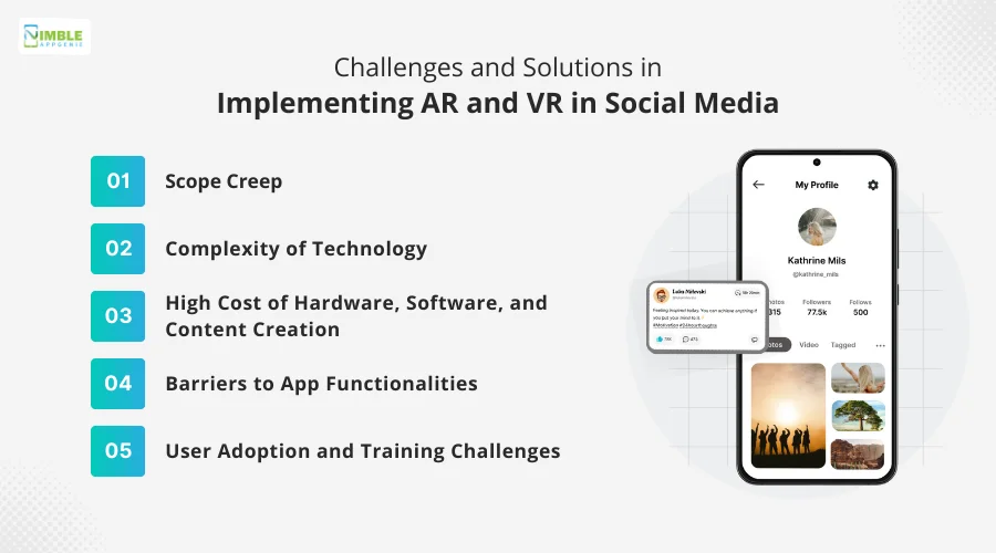 Challenges and Solutions in Implementing AR and VR in Social Media