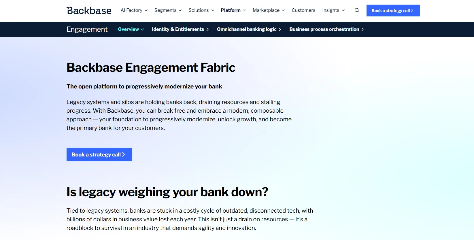 Backbase Engagement Banking Platform