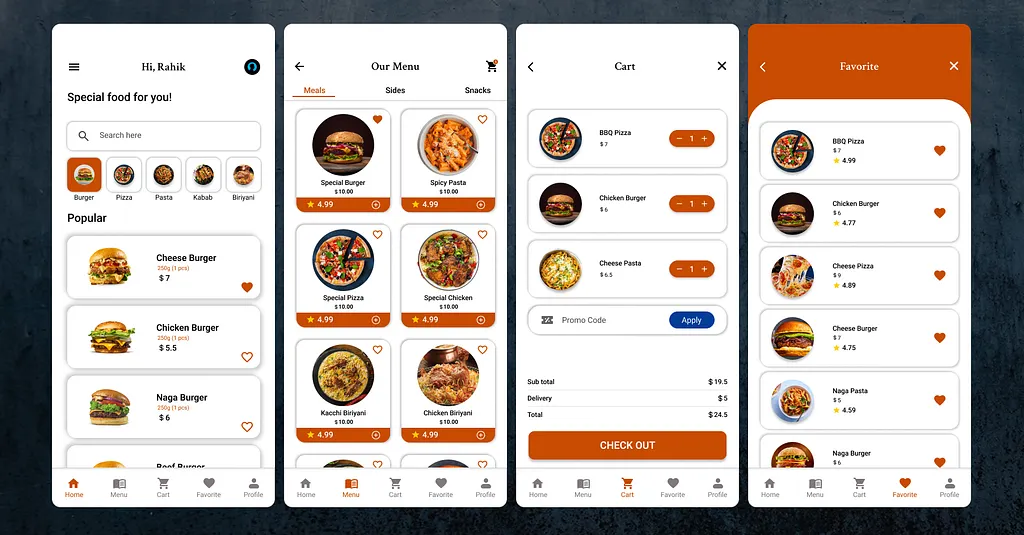 Menu and Order Food