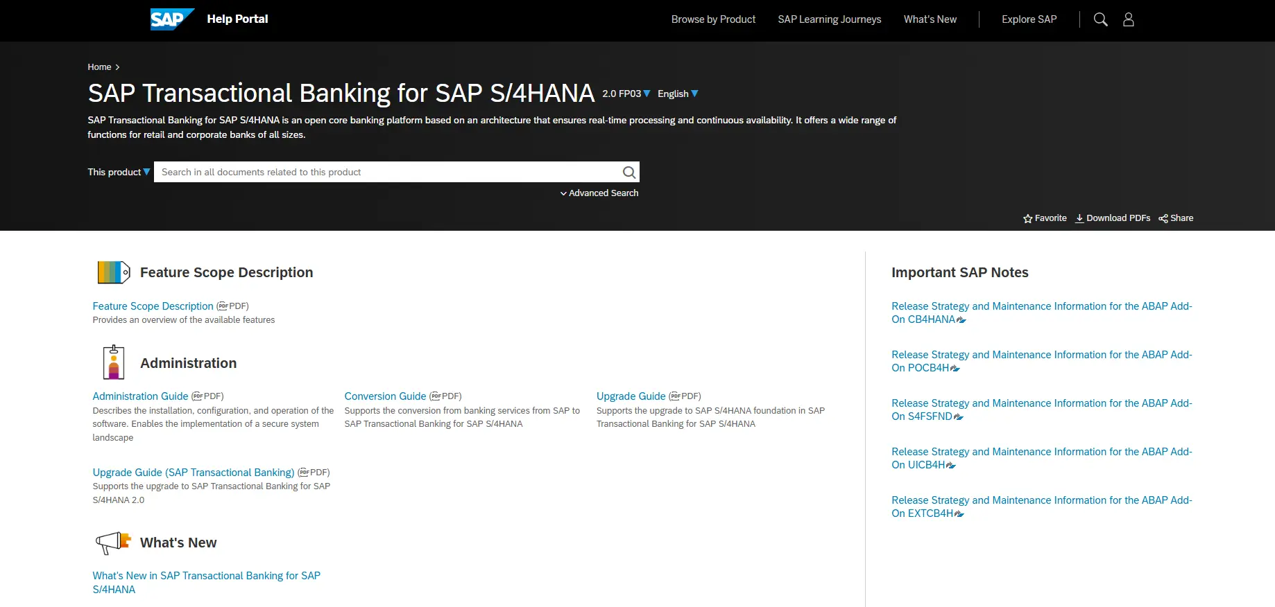 SAP Transactional Banking System
