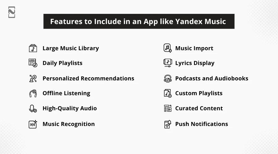 Features to Include in an App like Yandex Music
