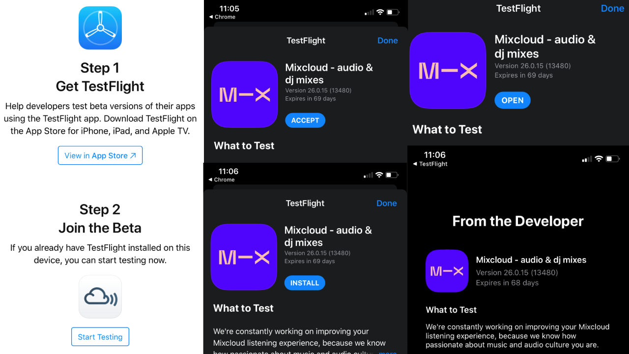 Mixcloud testing