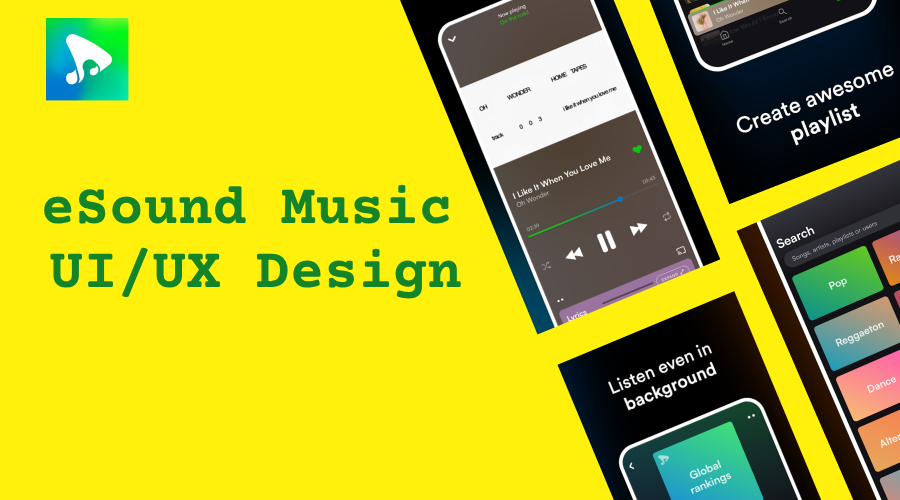 eSound Music UI/UX Design