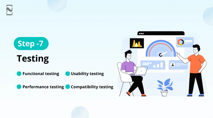 Testing of a mobile app 